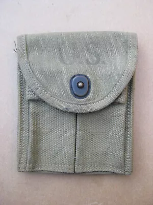 Original Wwii Us M1 Carbine Magazine Pouch For Stock & Belt G.b. Co. 1943 Khaki • $49.95