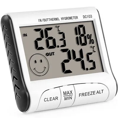£6.20 • Buy Digital Temperature LCD Humidity Meter Hygrometer Thermometer Fridge In/Outdoor