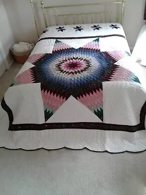 $959 • Buy Amish Hand Quilted Lone Star Quilt, King Size, NEW, STUNNING!