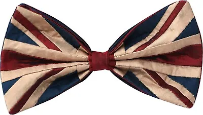 100% Silk Union Jack Bow Tie In Vintage Colours • £15