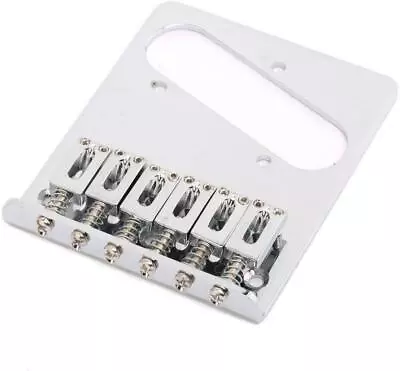£13.99 • Buy Guitar Telecaster Bridge Assembly With 6 Saddles For Tele Style,Chrome