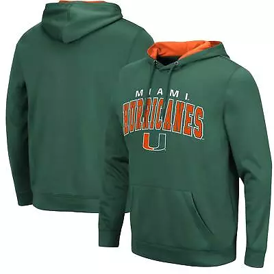 Men's Colosseum Green Miami Hurricanes Resistance-Pullover Hoodie • $59.99