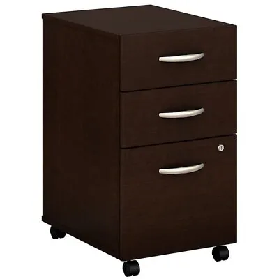 Series C 3 Drawer Assembled Mobile File Cabinet In Mocha Cherry -Engineered Wood • $353.99