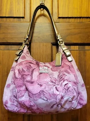 Coach Maggie Madison Floral Shoulder Bag Hobo Limited Edition 19642 • $195