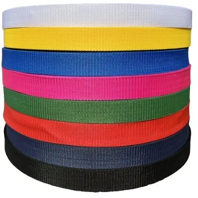 £16.99 • Buy Polypropylene Webbing Strap 100metres  Tape 20mm, 25mm & 50mm Choice Of Colour