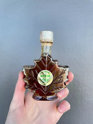 Sealed Maine Gold Maple Syrup In 50 ML Maple Leaf Bottle - Read Description • $10