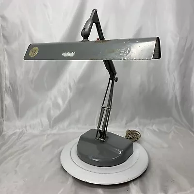 VTG Luxo Fluorescent ￼Articulating Light Desk Lamp W Heavy Deco Base • $106.24
