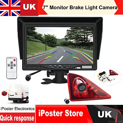 HD 7  Monitor+Brake Light Reversing Camera For Renault Master Nissan Opel Movano • £101.99