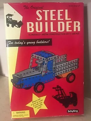 Schylling Original Steel Builder Metal Construction Set 168 Pieces 16 Models • $11