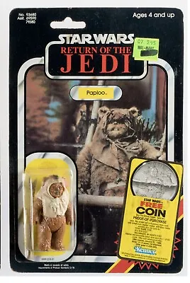 Vintage Star Wars ROTJ Paploo Action Figure 79 Back 1984 Kenner No. 93680 NRFP • £170.56