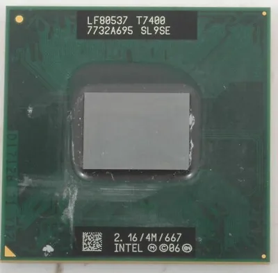 Intel Core 2 Duo T7400 2.16 GHz Dual-Core (LF80537GF0484M) Processor (L) • $42.66