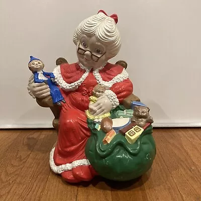 RARE 70’s Ceramic Mrs Claus Statue 16  ‘Atlantic Mold’ Handpainted | Jackowski • $139.99