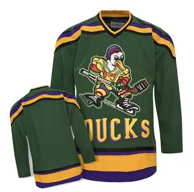 The Mighty Ducks Gordon Bombay #66 Movie Hockey Jersey Stitched Green XL • $49.99