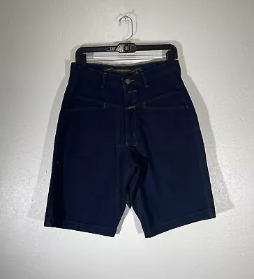 Vintage Marithe Francois Girbaud Shorts Mens 29 Blue Denim Dark Wash Baggy Y2K • $36.95