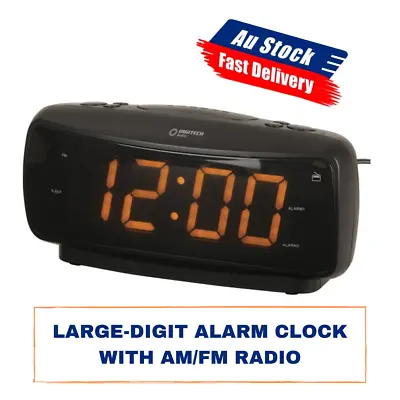 Large-Digit Alarm Clock With AM/FM Radio • $39.69