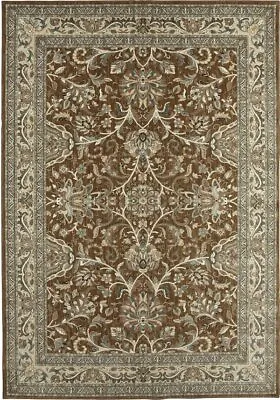 $829 • Buy William Morris Style Arts & Crafts Brown Polyester Area Rug **FREE SHIPPING**
