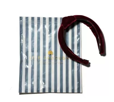 £48 • Buy SOLD OUT Lele Sadoughi DEEP RED MAROON VELVET HEADBAND, United States Import.