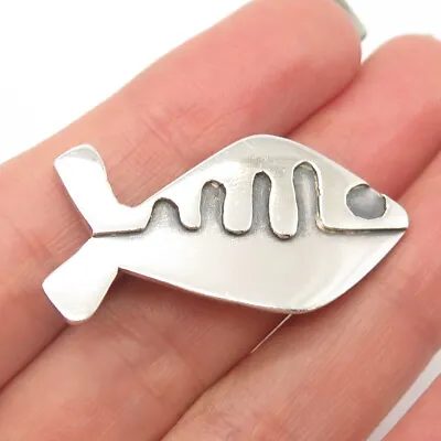 925 Sterling Silver Vintage Fish Pin Brooch • $49.95