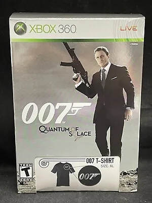 James Bond 007: Quantum Of Solace T-Shirt Bundle (Xbox 360) Complete CIB Tested • $84.95