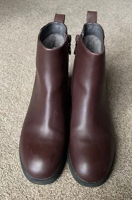 Camper ‘wonder’ Ankle Boots  Burgundy Ladies Eu Size 39 • £49.95
