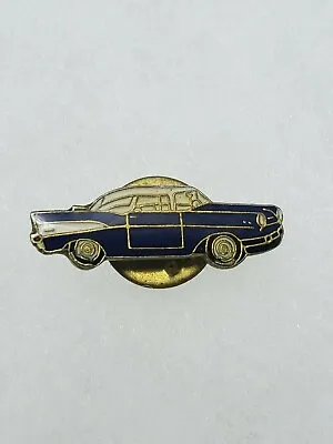 $9.99 • Buy Vintage Chevy? Lapel Hat Shirt Tac PIN Classic Car V8 Blue White Trim (J931)