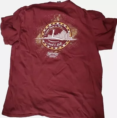 L'auberge Casino Resort Lake Charles Winner T Shirt Maroon Rare Size L • $19.85