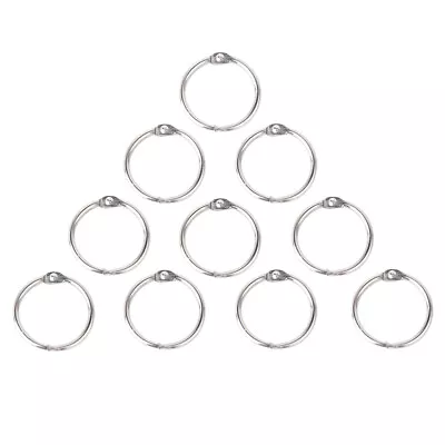  10 Pcs Metal Loose Leaf Ring Book Binder Hinged Buckle Rings • £9.88