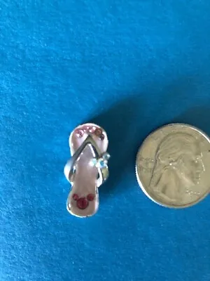Swarovski Crystals Sandal Charm Pendant Pink Iridiscent Minnie Mouse Disney • $8.99