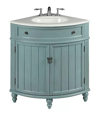 Corner Blue Vintage Style Triadsville Sink Vanity 47544BU • $565.49