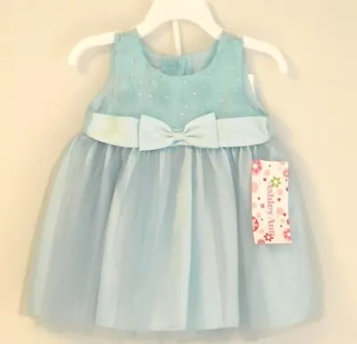 Ashley Ann NWT Sz 12 Mon Sleeveless Holiday/Pageant/Easter Dress Bloomers Blue   • $22.49