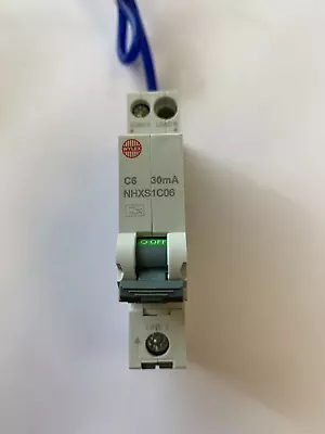Wylex 6 Amp Compact Rcbo 30ma C Curve 6ka Type A 1p+n 230v Nhxs1co6 • £20.76