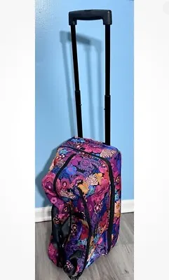 Vera Bradley Large Wheeled Luggage Floral Fiesta  Retired Pattern Slightly Used • $70