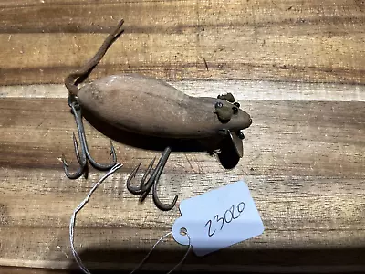 Vintage Heddon Wooden Mouse  Fishing Lure Made In USA  (23020) • $28.95