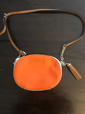 Michael Kors Orange And White Purse/Handbag (Designer Bag) • $49.99