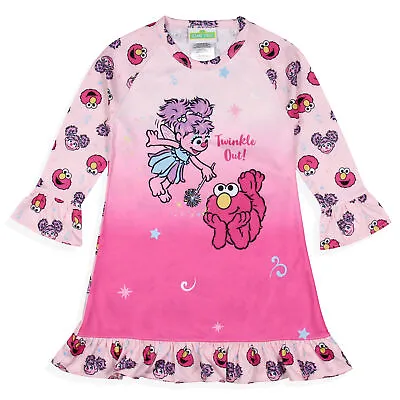 Sesame Street Girls' Twinkle Out Elmo Abby Cadabby Sleep Pajama Dress Nightgown • $23.95