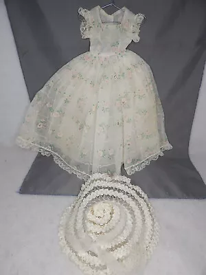 Vintage 1950’s 16” Madame Alexander Tagged ELISE Doll Gown & Hat • $125