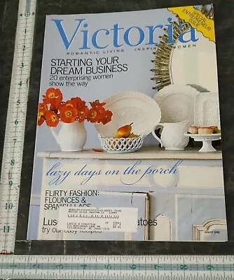 Victoria Magazine Romantic Aug 2002 Vol 16 No 8 Special Entrepreneurs Issue • $7.49