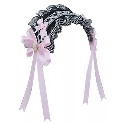 Cosplay Ribbon Headband Hairbands Gothic Headdress Punk Headwear Maid Style • $7.43