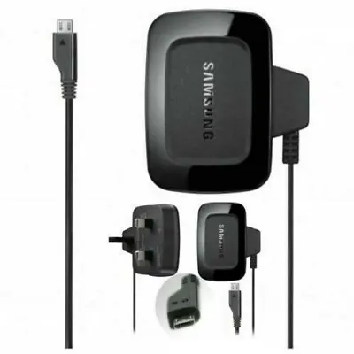 3xGenuine Samsung Main 3 Pin Wall Plug Charger For Galaxy ACE 3 A3A5J3S5 Mini • £3.59