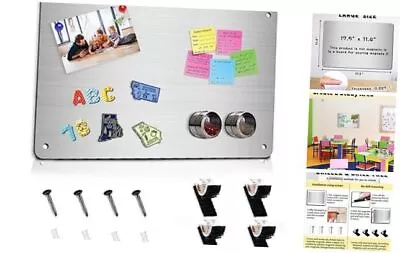 Magnetic Board 17.5  X 11.4  Magnet Bulletin Board Is Suitable For 1Pack Silver • $29.03