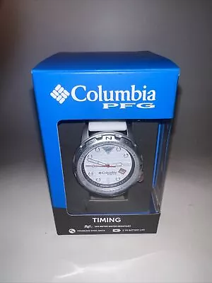 Columbia Timing Backcaster Pfg Watch.  SS Back White 100 Meter Water Resistant • $99