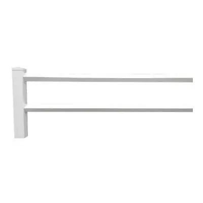 Weatherables Vinyl Fence Panel 2-Rail Diamond 3 Ft X 8 Ft White Water Resistant • $121.76