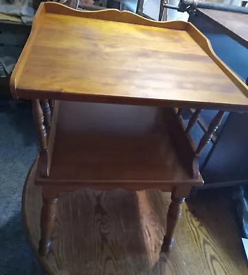 Mid Century Solid Maple End Table / Side Table By Baumritter  (ET397) • $349