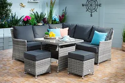 Hartman Westbury 6 Seat Square Casual Dining Set (Ash And Slate) • £1489.73