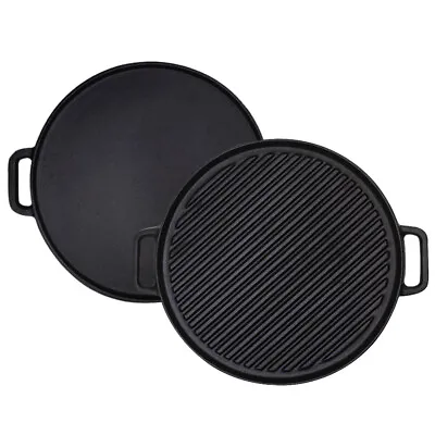 Cast Iron Reversible Grill/Griddle 12-Inch Double Handled Cast Iron Griddle • $32