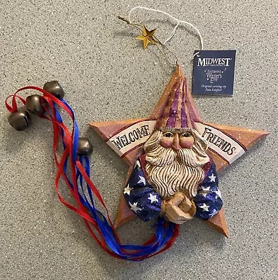 Midwest Cannon Falls Pam Schifferl Enchanted Winter’s Eve Patriotic Santa Star • $24.95