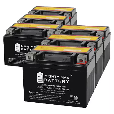 Mighty Max YTX4L-BS 12V 3Ah Battery Replaces ATV Tractor Mower CRF230F - 6 Pack • $89.99