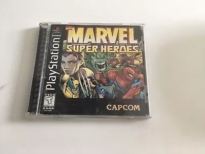 Marvel Super Heroes PS1 With Manual Tested And Works Complete Disney Capcom • $88