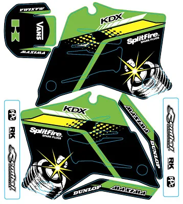 Kawasaki Graphic Kit KDX 200 KDX 220 2000 2001 2002 2003 2004 2005 2006 • $69.99