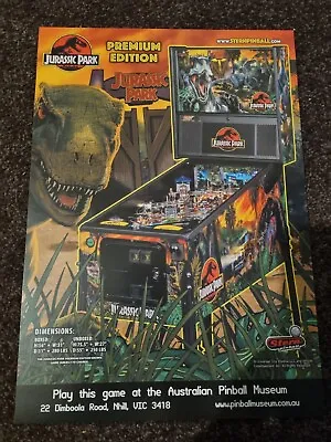 Jurassic Park Premium - Stern Pinball - APM Version - ORIGINAL Advertising Flyer • $8